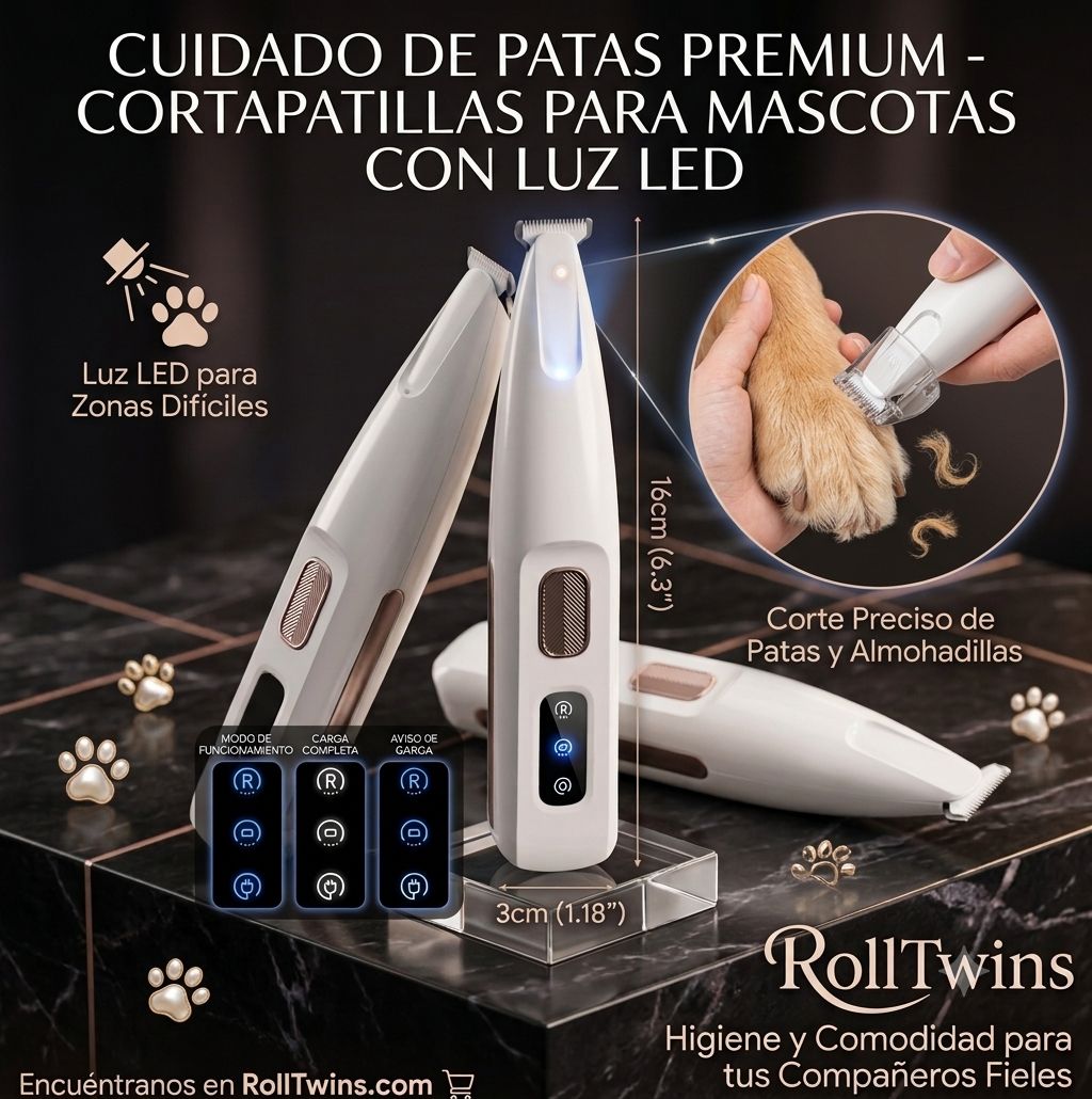 Cortapelos para Mascotas con Luz LED