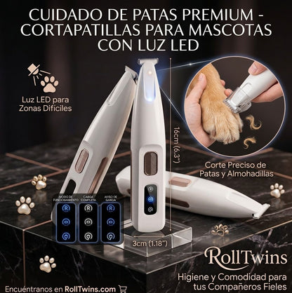 Cortapelos para Mascotas con Luz LED